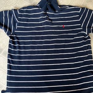 Polo by Ralph Lauren Navy Blue Stripe Short Sleeve Polo